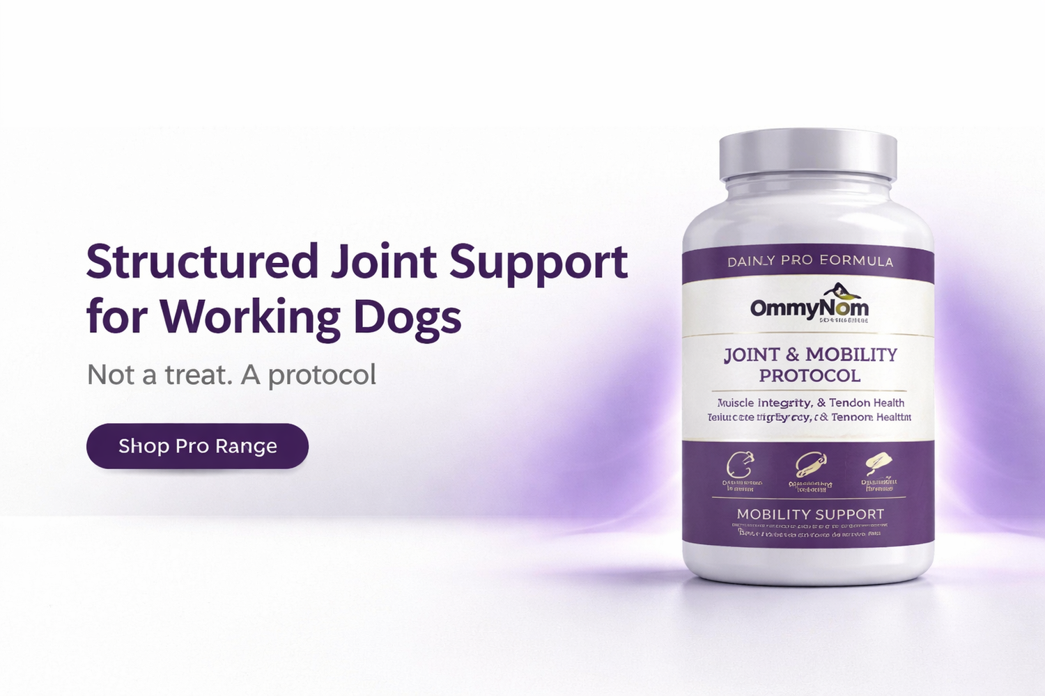 OmmyNom working dog joint supplement 300 tablets UK made dog joint vitamins mobility support